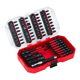 VEVOR Screwdriver Bit Set, 45-Piece, Magnetic Phillips, Slotted, Square, Torx Bit, Hex Nut Sockets, Extension Rod with Transparent Storage Case
