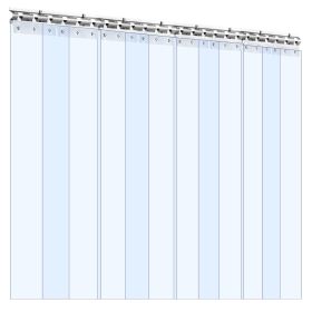 VEVOR Clear PVC Strip Curtain, 84 in Height x 48 in Width x 0.08 in Thickness, 8 PCS Walk in Freezer Cooler Curtain Strips