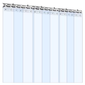 VEVOR Clear PVC Strip Curtain, 84 in Height x 38 in Width x 0.08 in Thickness, 6 PCS Walk in Freezer Cooler Curtain Strips