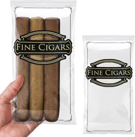 Polyethylene Cigar Bags 5 x 10; Clear Small Plastic Bags Zip Pack of 100; Small Zipper Bags Poly 5x10; Clear Plastic Zip Bags Small; Cigar Storag