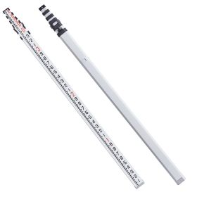VEVOR Aluminum Grade Rod, 18-Feet/10ths 6 Sections Telescopic Measuring Rod,Double-Sided Scale 1/10ft Leveling Rod Stick