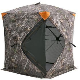 VEVOR Hunting Blind, 270° See Through Ground Blind, 1-2 Person Pop Up Deer Blind for Hunting with Carrying Bag, Portable Resilient Hunting Tent
