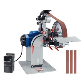 VEVOR Belt Grinder Sander, 72 x 2-Inch Variable Speed Belt Polisher with VFD