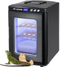 VEVOR Egg Incubator and Hatcher 25L Black Reptile Egg Incubator 5-42 Celsius Scientific Hatcher Heating Bright LED Digital Display For Small Anim