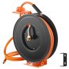 VEVOR Retractable Air Hose Reel, 3/8IN x 50FT Rubber Air Hose Max 300PSI, Air Compressor Hose Reel Auto-Rewind with 5FT Lead in