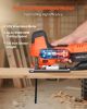 VEVOR Cordless Jig Saw, 20 V Brushless Motor, 3500 SPM Blade Speed, Cordless Jigsaw with 6 pcs Blades, LED Light, 6 Variable Speed, 0- 45° Bevel Cuts