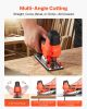 VEVOR Cordless Jig Saw, 20 V Brushless Motor, 3500 SPM Blade Speed, Cordless Jigsaw with 6 pcs Blades, LED Light, 6 Variable Speed, 0- 45° Bevel Cuts
