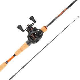 VEVOR Rod and Fishing Reel Combo, IM7 Carbon Fiber Baitcasting Rod and Reel Combo, Bass Fishing Pole with 6+1 BB System, 7.0:1 Gear Ratio, Cork Handle (Default: Default)